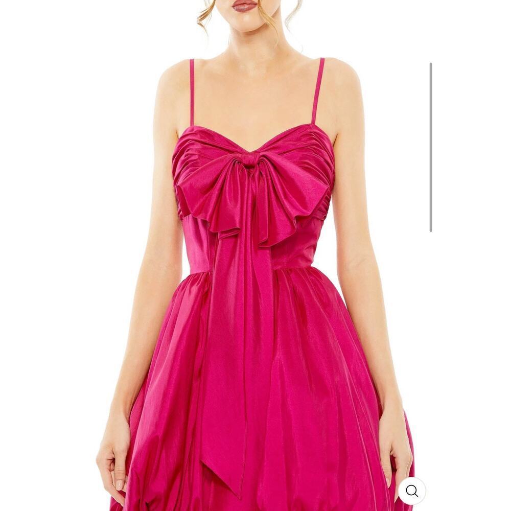 NWT Mac Duggal 27040 Sweetheart Bubble Bow Mini Dress Petal Pink Size 4 Formal - Picture 5 of 6